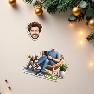 Customized Bobblehead Caricature for Home & Office Desk Tabletop Decor Gift for Boss, Brother, Teacher & Friends Battery Powered Moving Head Feature